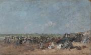 Eugene Boudin Beach Scene oil painting artist